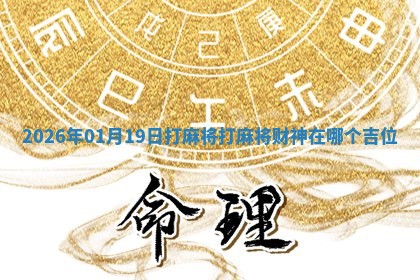 2026年01月19日打麻将打麻将财神在哪个吉位 2026年01月19日打麻将打麻将财神在哪个吉位