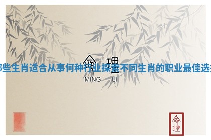 哪些生肖适合从事何种行业探索不同生肖的职业最佳选择